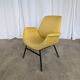 Vintage Mid-Century Modern Yellow Fabric Armchair - Alvin Lustig Style