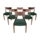 Lot of 6 chairs in 60s Scandinavian style teak