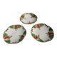Trois assiettes barbotine