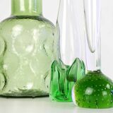 3 green vases from the 1970s