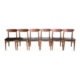 Set of 6 the 1960s Danish teak chairs