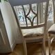 Set of two wooden chairs.