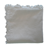 Housse d'édredon ancienne tissus damassé coton blanc