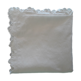 Old quilt cover White cotton damask fabrics