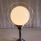 Table lamp in tin and opaline globe - mid 20th century