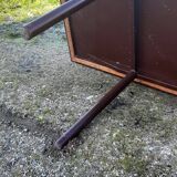 Industrial iron and wood table