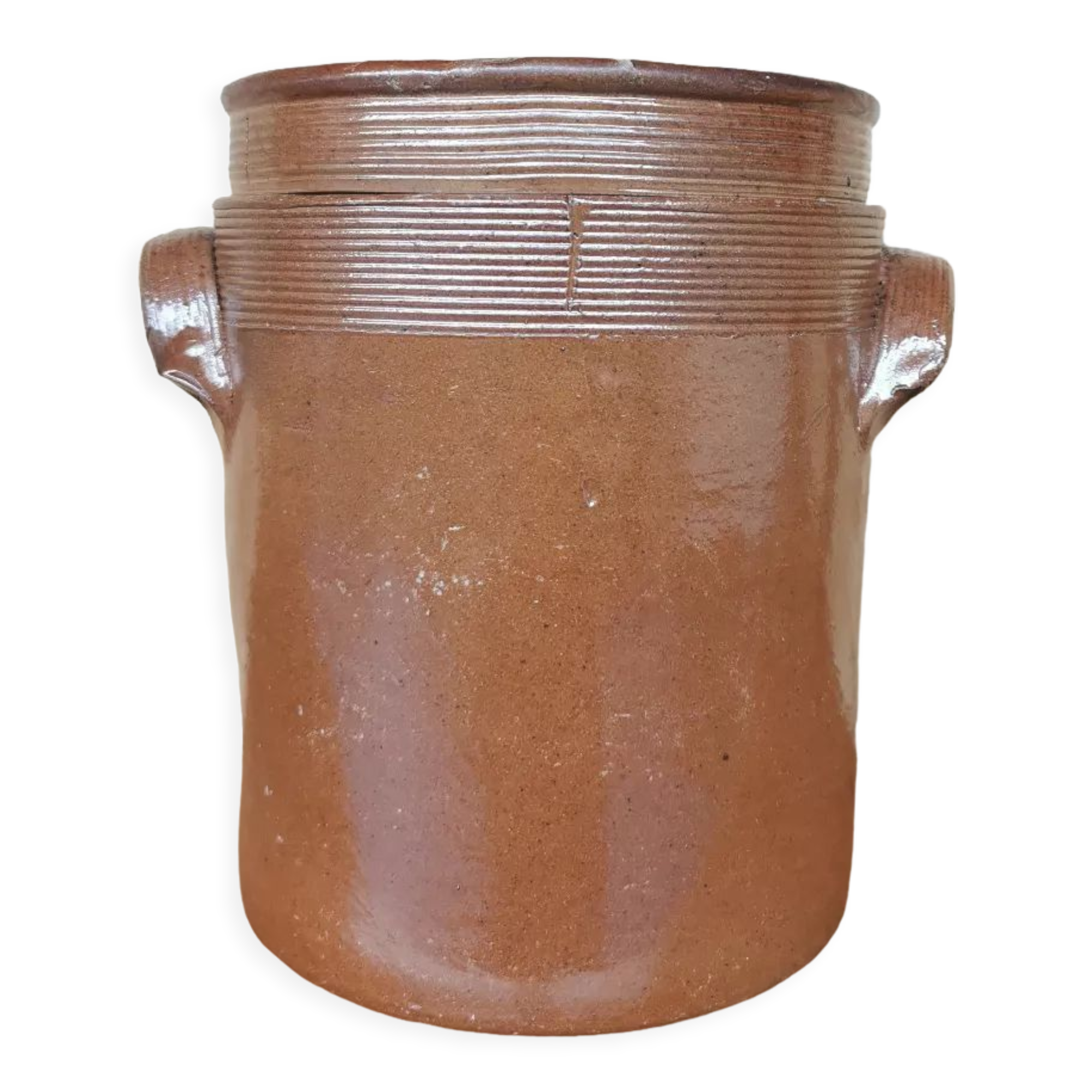 Glazed stoneware pot