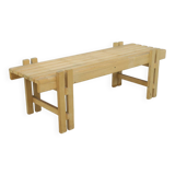 Vintage Low Slatted Bench