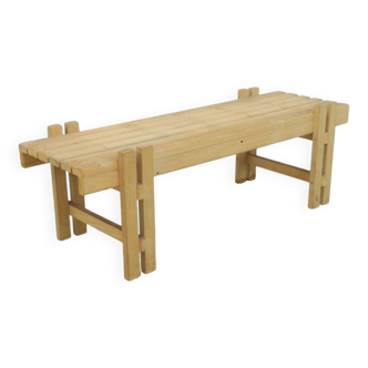 Vintage Low Slatted Bench