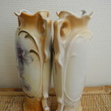 Paire vases anciens déco shabby chic
