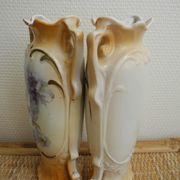 Paire vases anciens déco shabby chic