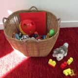 Old basket woven bamboo