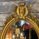 Louis xvi style mirror gilt wood with beveled glass leaf 19th c. period
