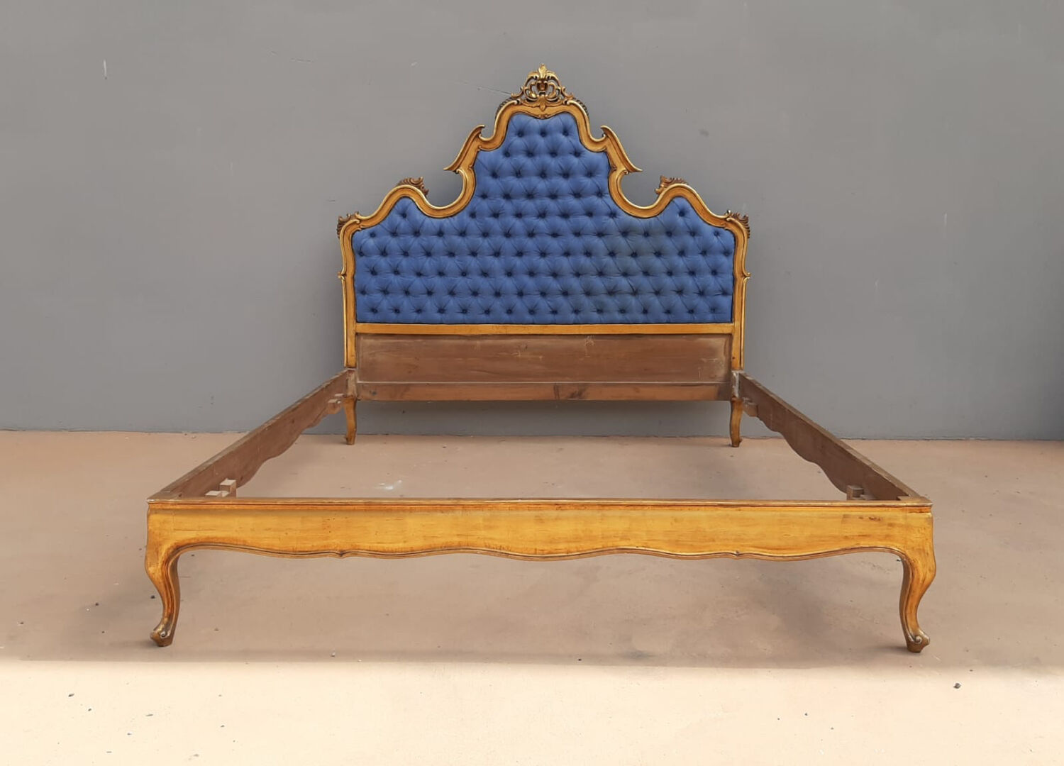 Bed frame gilded wood rocaille style