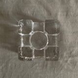 Molded glass candle holder