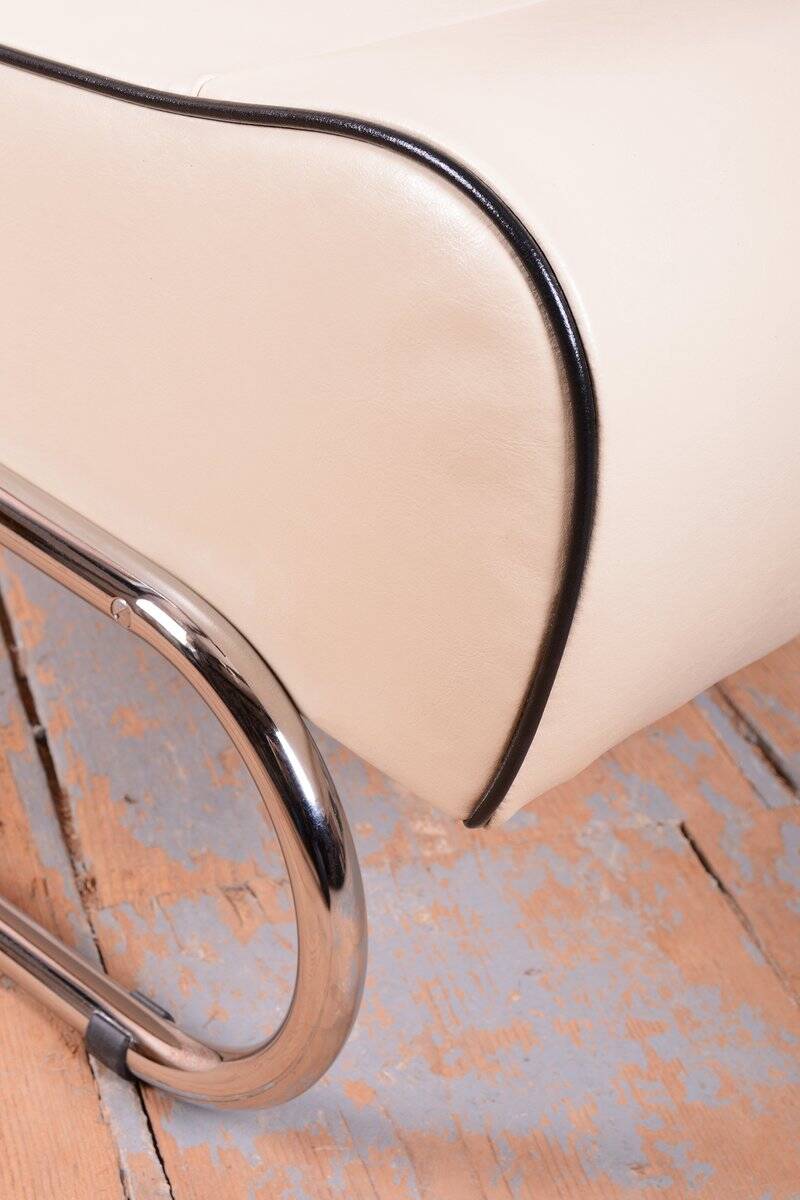 Bauhaus Armchairs FN24 in Chrome and Leather attributed to Mücke-Melder, Czech, 1930s, Set of 2