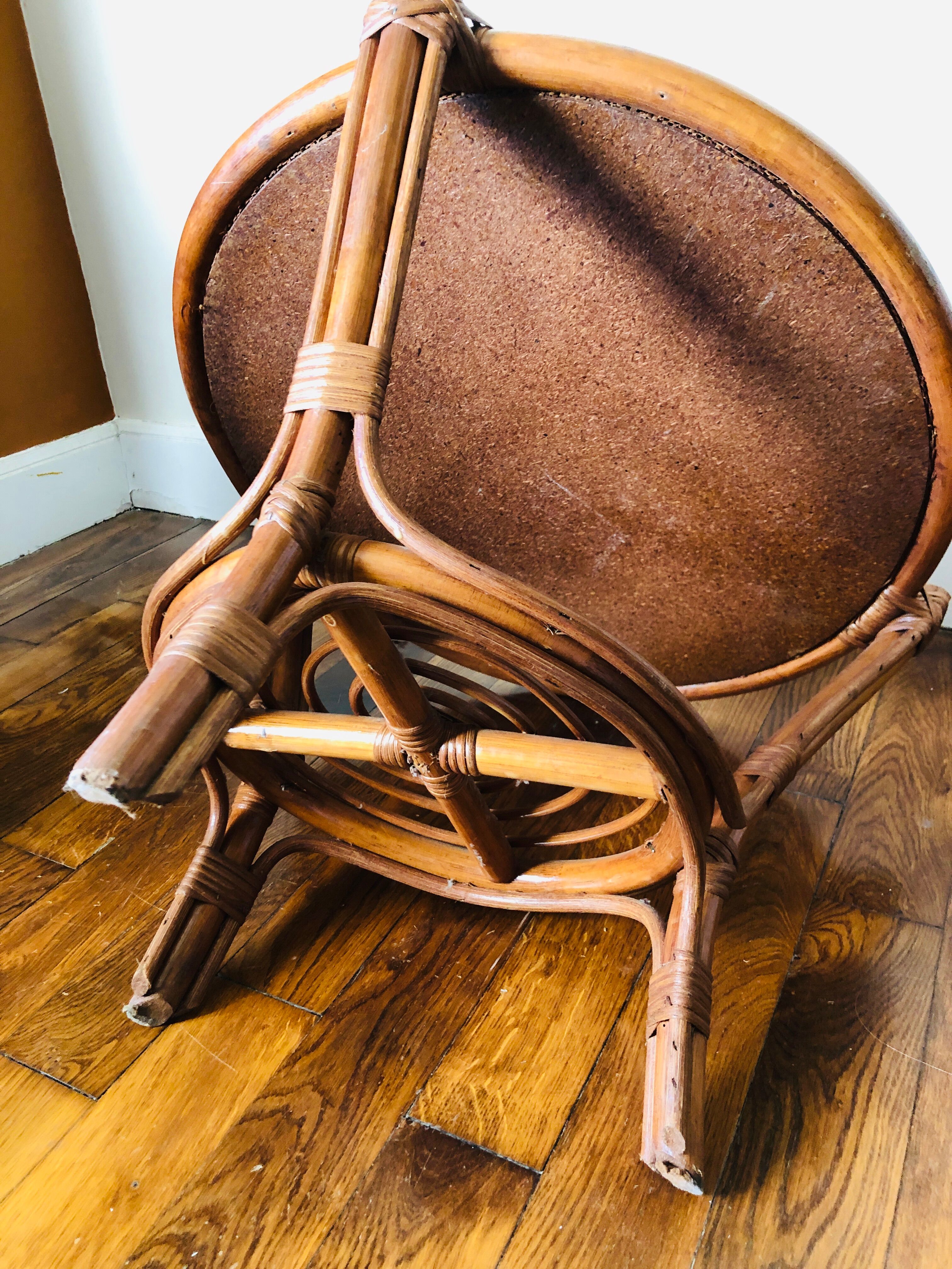 Rattan coffee table from 1960