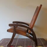 Inca design tooled leather armchair by Angel Pazmino, Ecuador 1970s