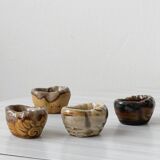 24 flambéed ceramic snail cups