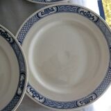 Set of 6 flat plates 1900 Faience K&G Luneville Yvetot L2