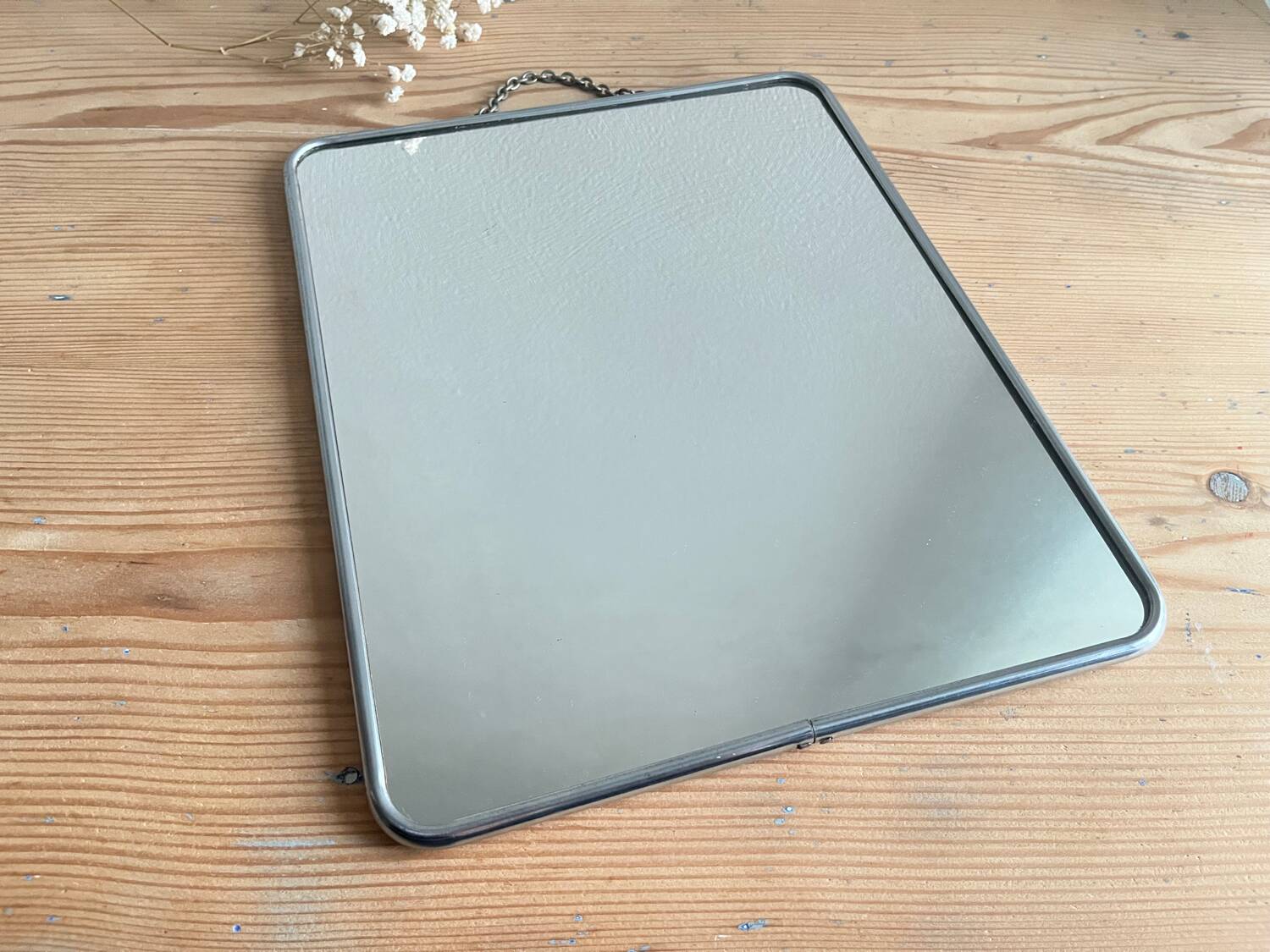 Vintage barber mirror 29 x 24 cm