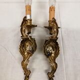 Paire d' appliques en bronze