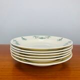 6 Sapho Lonchamp soup plates, iron earth