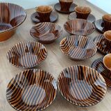 Grand vintage Sarreguemines Domino service – 19 pieces – French design