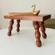 Vintage Bobbin Wood Plant Stool