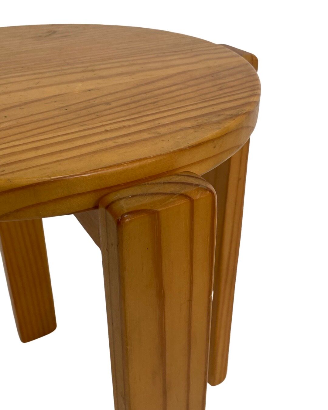 Mid century pinewood stool, 1960s minimalistic design