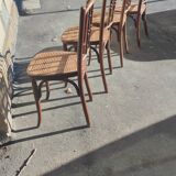 Series of 4 bistro chairs by J & J Khon Austria late XlXs