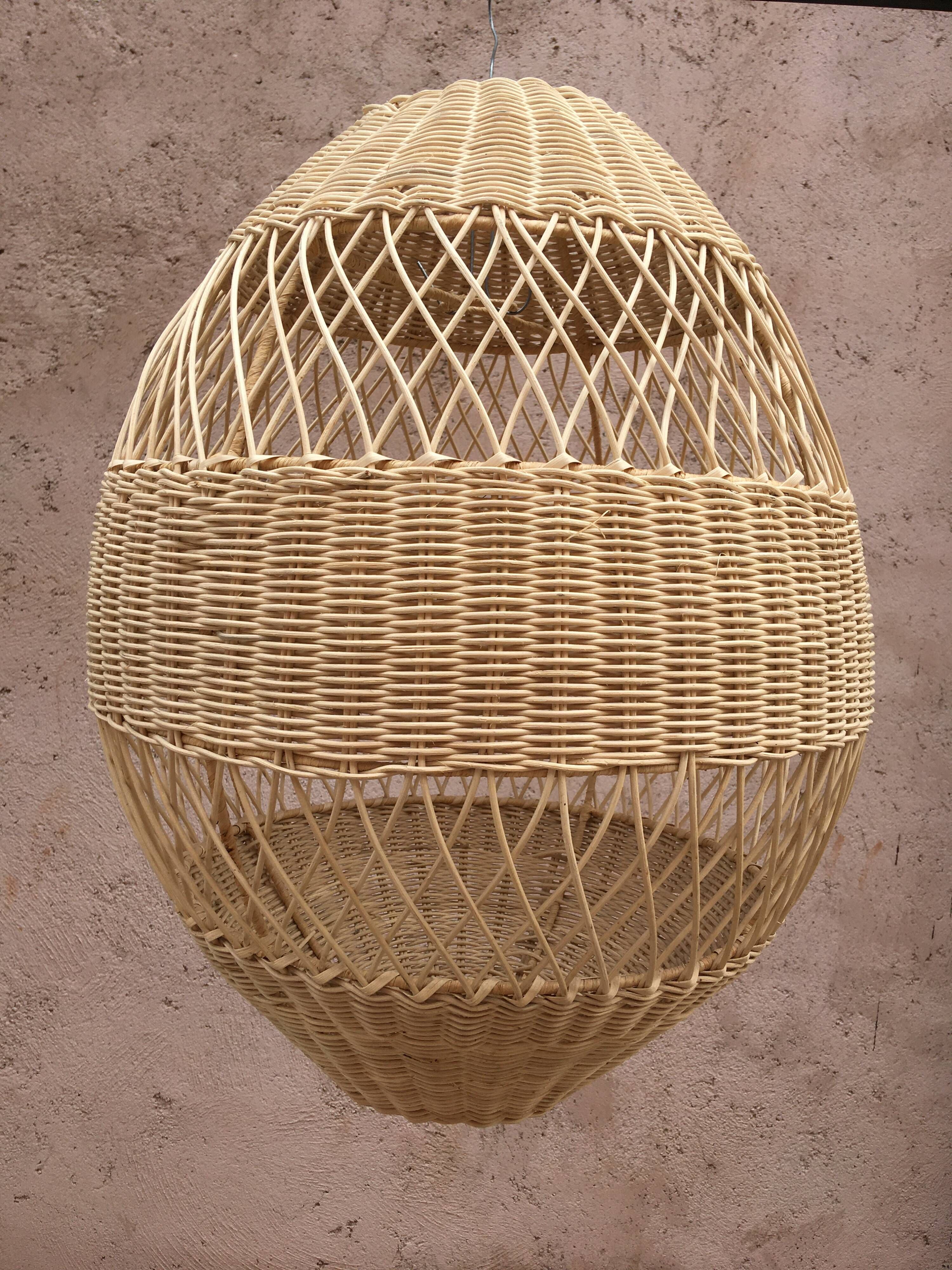 XXL rattan pendant light Natural rattan light