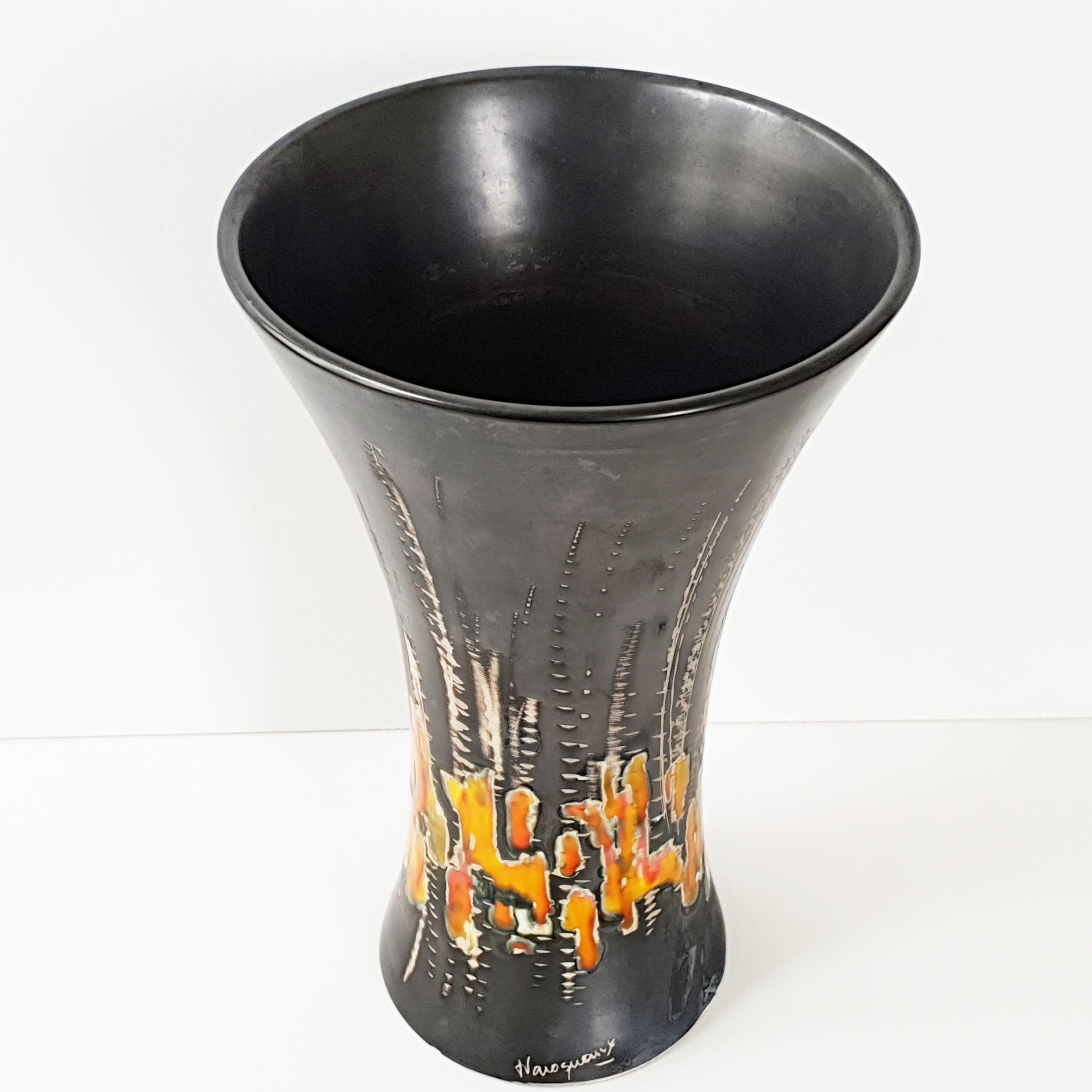 Vintage diabolo vase by Jean Varoqueaux