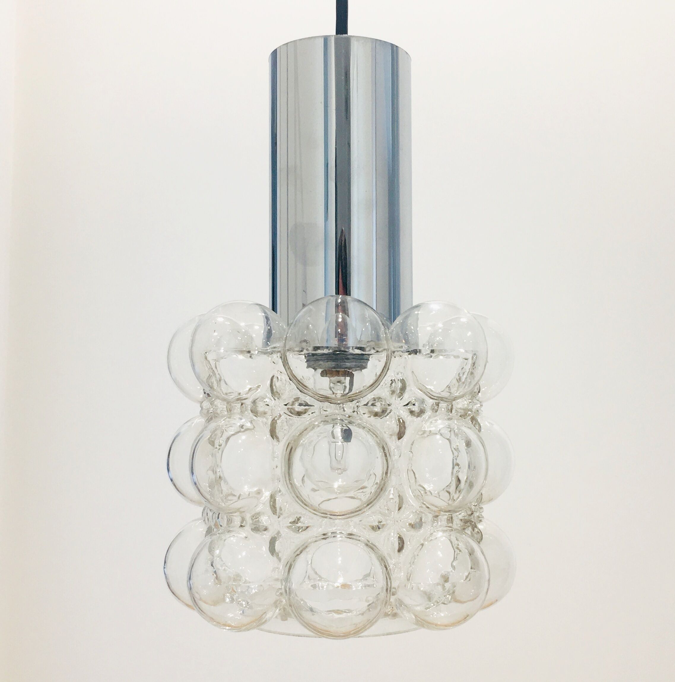Bubble glass pendant By Helena Tynell For Limburg, Germany, 1960s