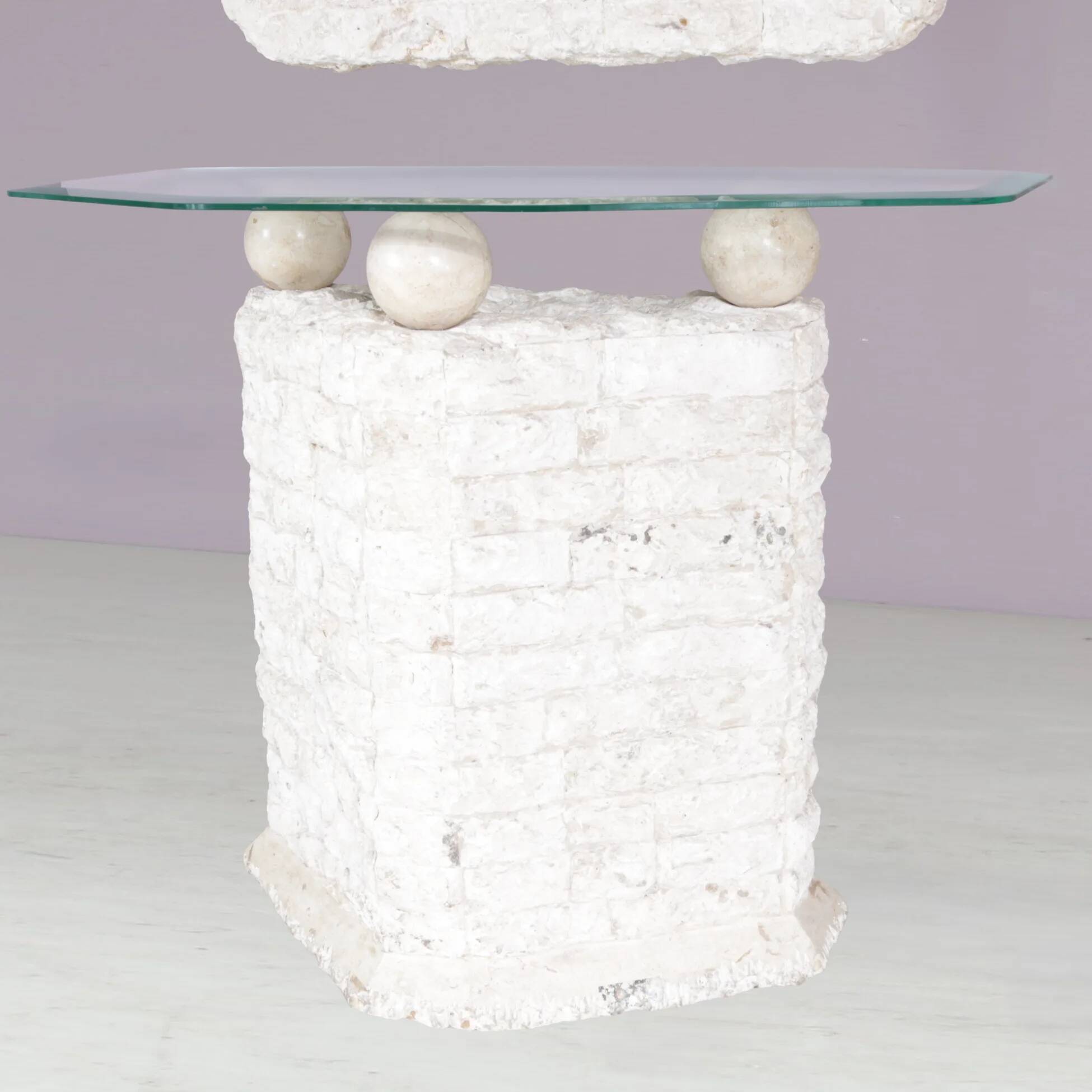 1980s console table with mirror by Magnussen Ponte, Italy