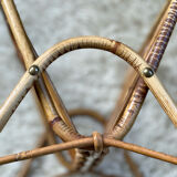 Vintage rattan magazine holder