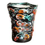 Vase en faïence, rocaille de l'océan