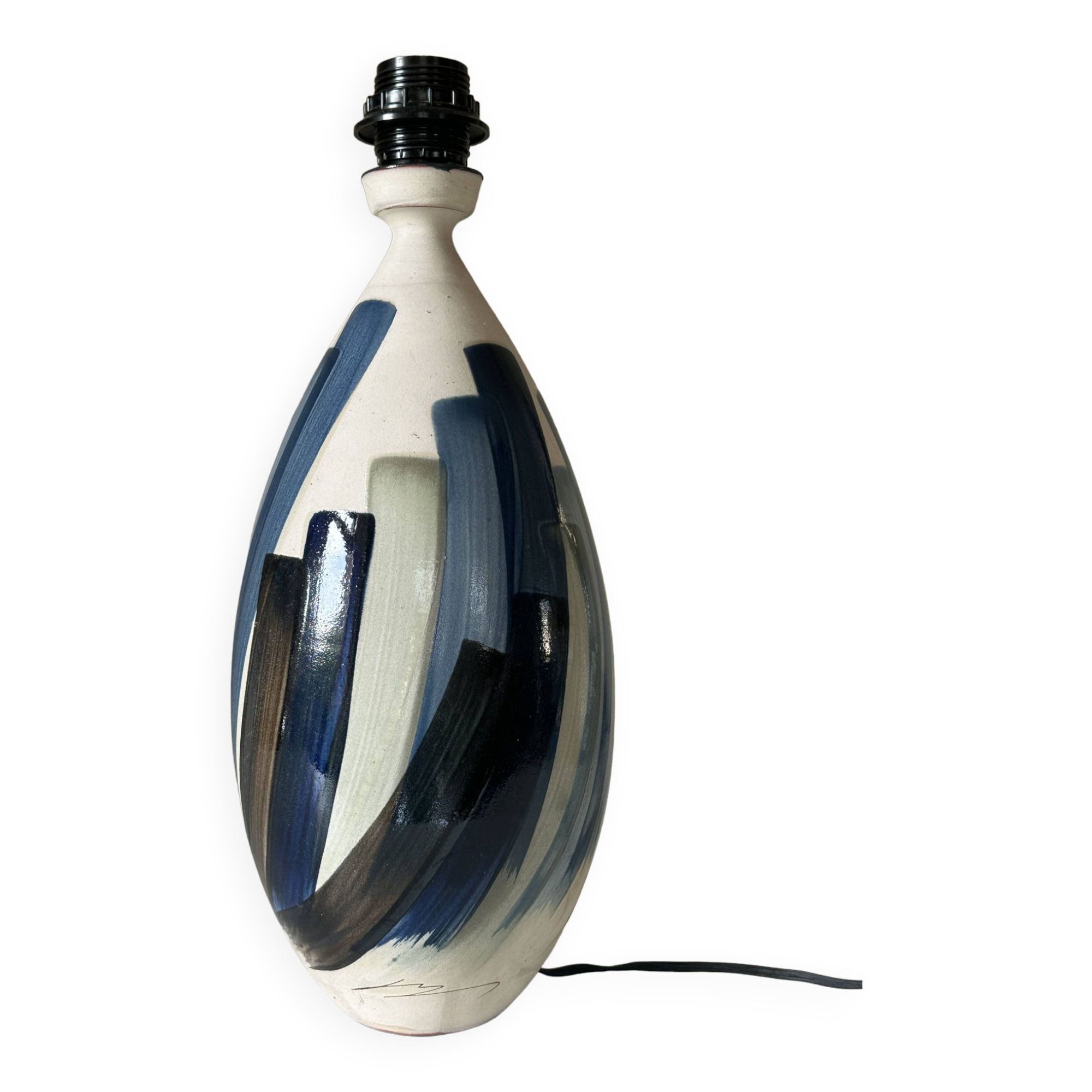 Vintage ceramic terracotta lamp 80s 90s