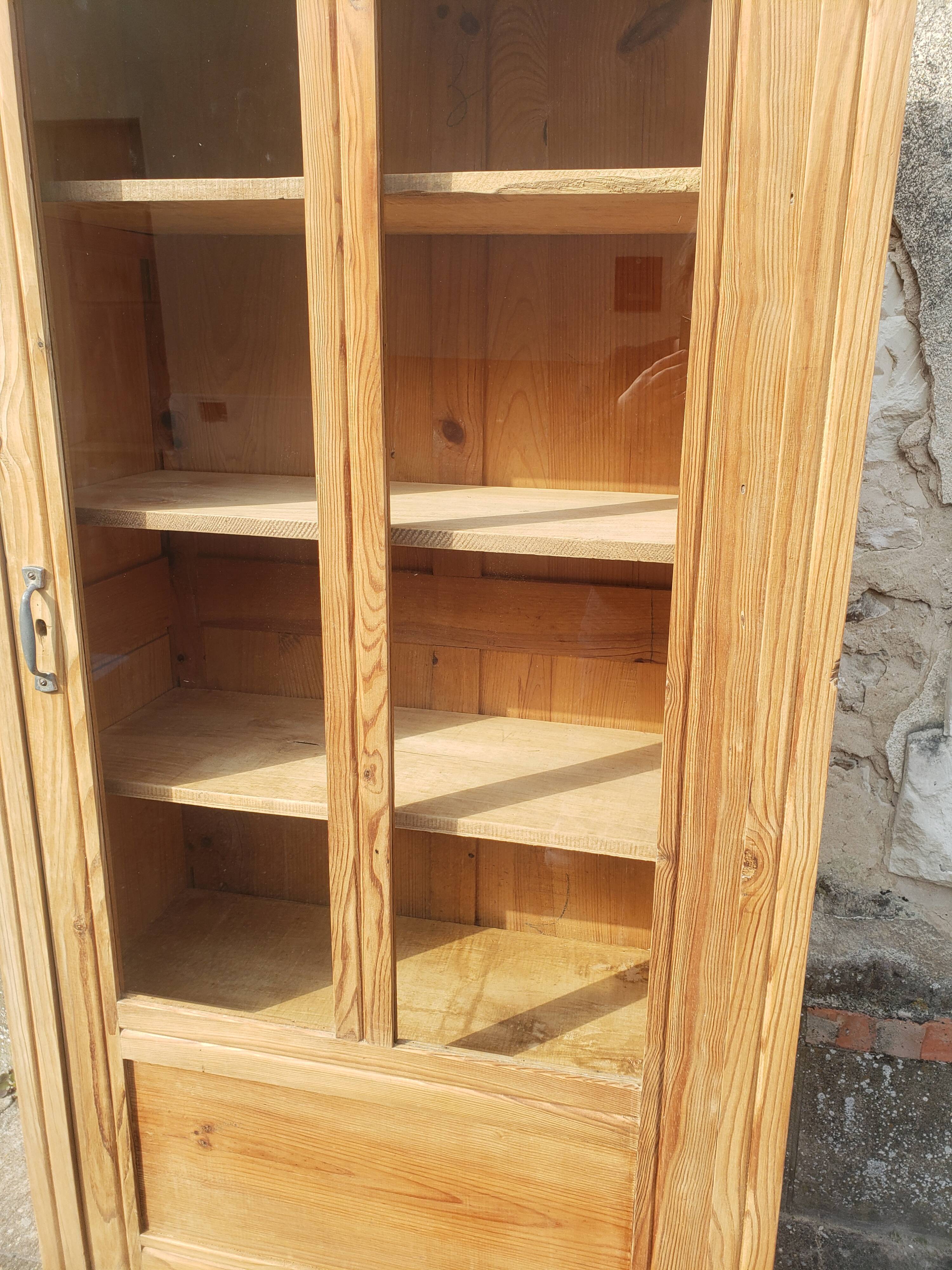 Parisian cabinet glazed raw wood