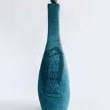 Art ceramics sgraffito table lamp attributed to Alvino Bagni for Raymor, Italy, 1960s.