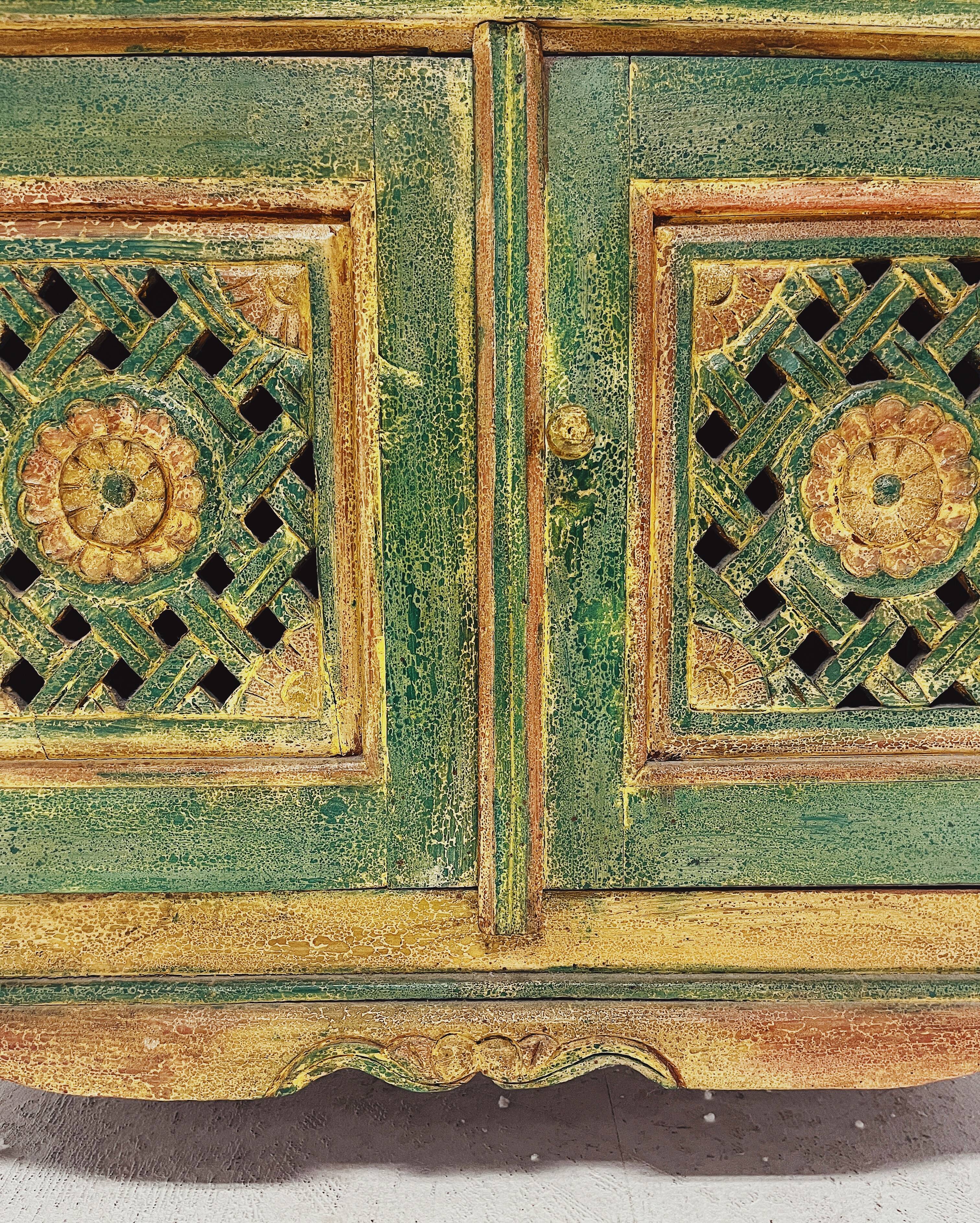 Indian Antique Cabinet with Carvings