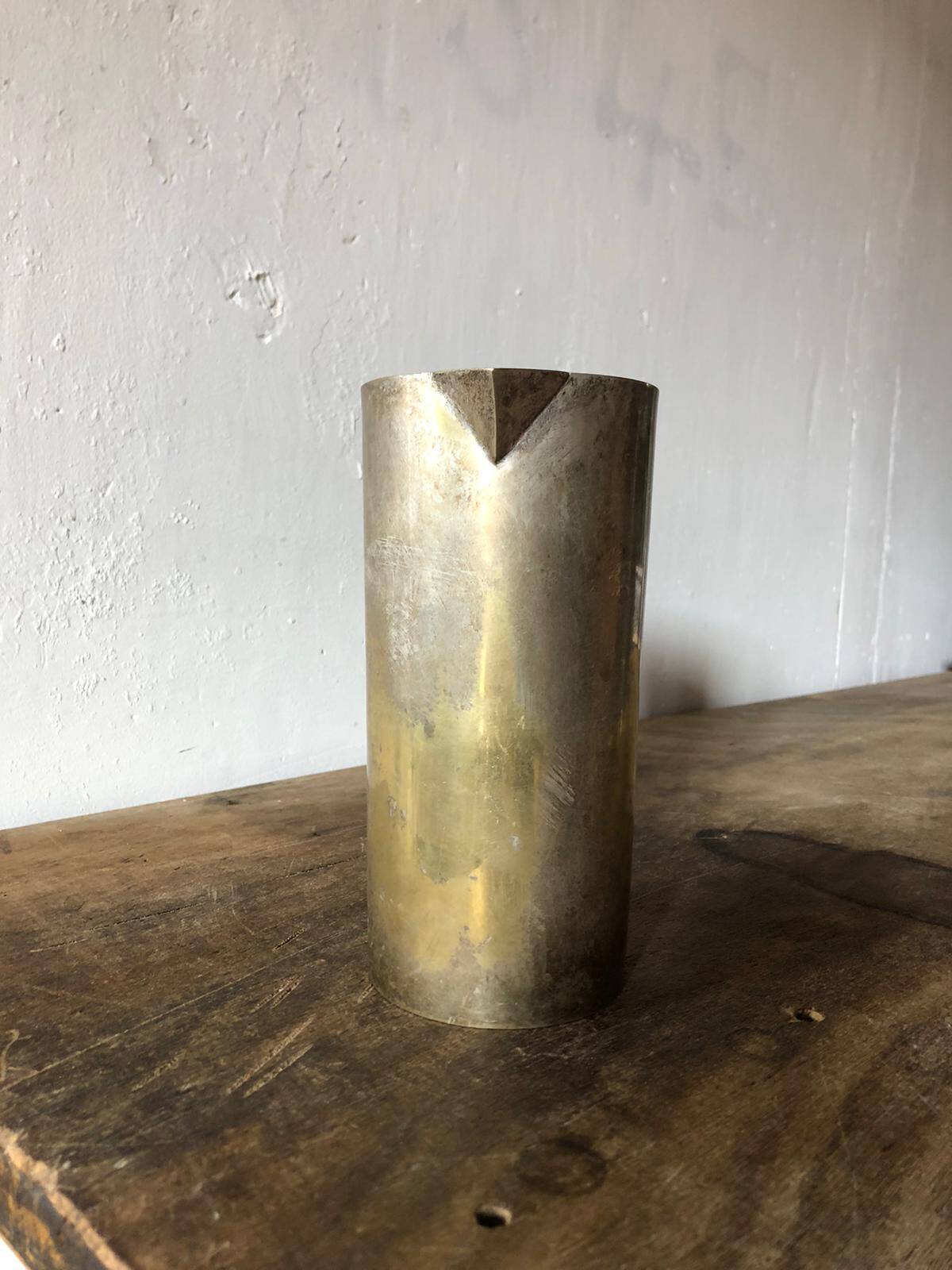 Vintage carafe, brass metal carafe, pitcher, flower pot, kitchen, decoration
