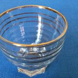 Set de 12 petits verres cerclés or