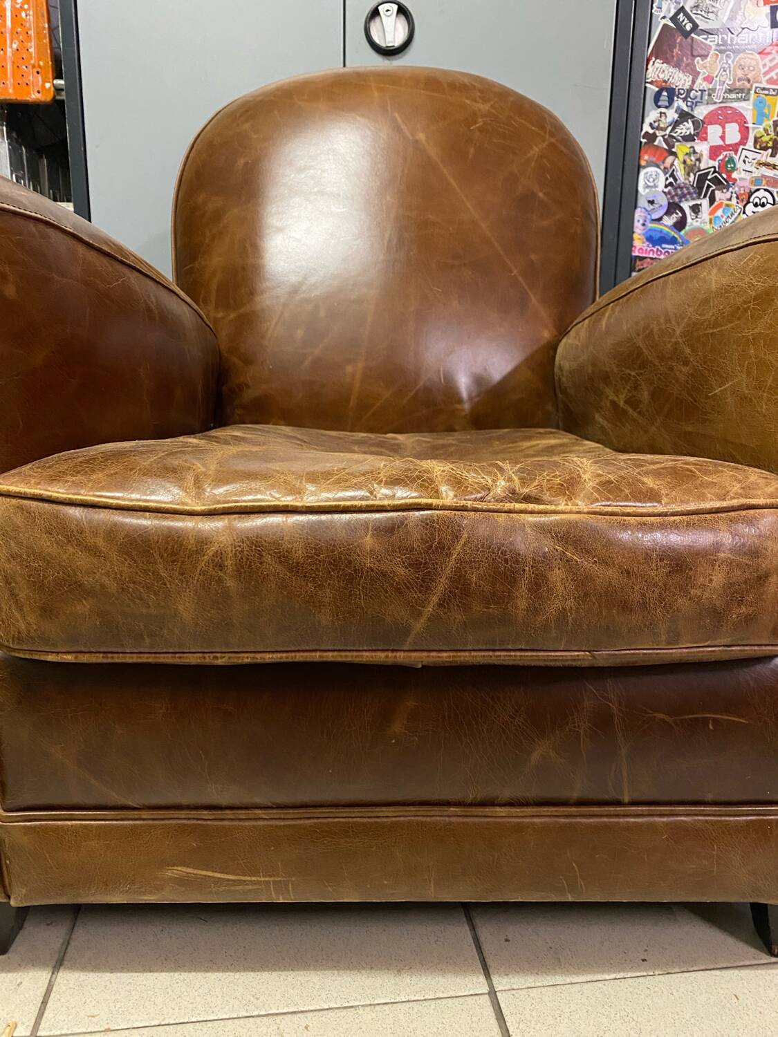 Fauteuil club cuir
