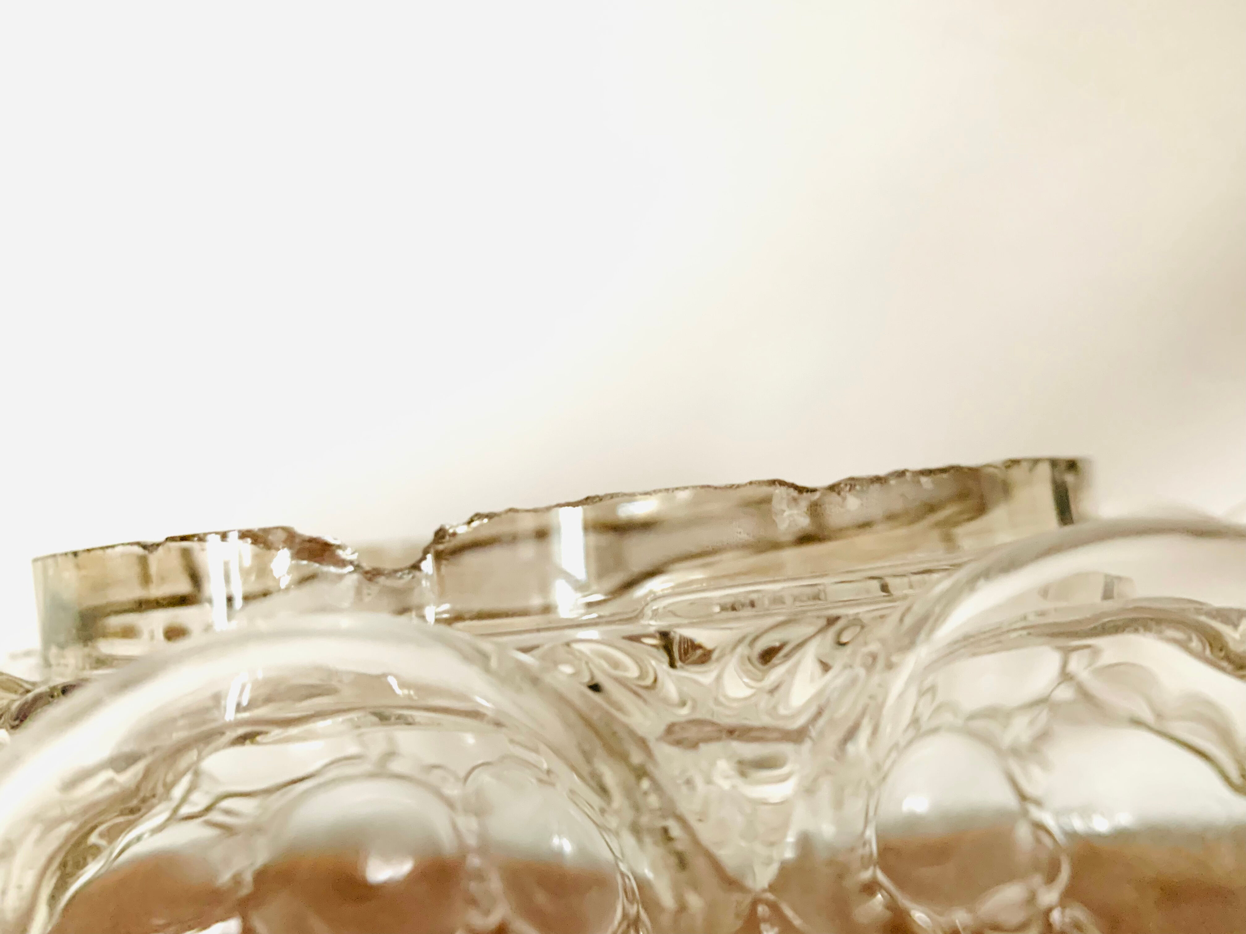 Bubble glass wall lamp or flush light by Helena Tynell for Glashütte Limburg