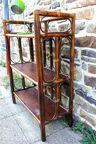 Rattan wicker shelf 3 floors 1970 library