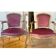 Pair of Louis XV style cabriolet armchairs