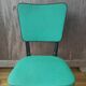 Lot de 2 chaises bois et moleskine verte