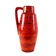 Red ceramic vase, German design, 1960s, made in West Germany