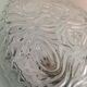 Round structured glass ceiling light / vintage 60s-70s